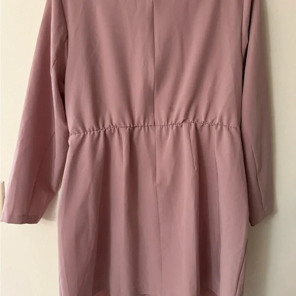 Eloquii NWT Twist Front Dress in Blush Neutral, Long Sleeve and Stretchy, sz 18 - Picture 7 of 11